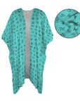 Turquoise Brands Duster Kimono Coverup