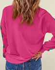 MERRY Christmas Tree Sequin Patchwork Sweatshirt