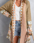 Aztec Geometric Open Front Cardigan