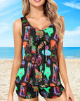 Neon Rodeo Tankini & Boy Shorts Swim Set