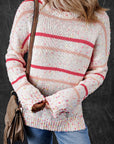 Ruthie Striped Confetti Knit Sweater