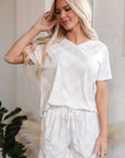 Scottie Checkered Tee Drawstring Shorts Lounge Set