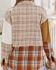 Plaid Colorblock Patchwork Shirt Jacket