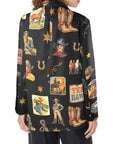 Vintage Cowboy Collage Western Women's Blazer
