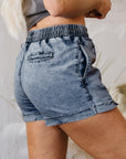 Cielo Drawstring Pocketed Denim Shorts