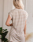 Lilian Stripe Casual Pocketed Mini Dress