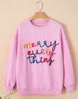 Christmas Merry Every Thing Tinsel Sweatshirt