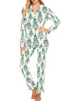 Turquoise Christmas Tree Women's Western Pajamas