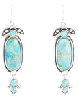 Emile Blue Turquoise Sterling Silver Dangle Earrings