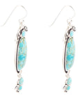 Emile Blue Turquoise Sterling Silver Dangle Earrings
