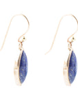 Blue Lapis Golden Drop Earrings