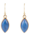 Blue Lapis Golden Drop Earrings