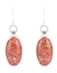 Eternally Orange Sponge Coral Earrings - Sterling