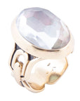 Etto Black Mother of Pearl Golden Dome Statement Ring