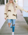 Harper Print High Hem Sweater