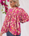 Alyssa Floral Buttoned Loose Fit Shirt