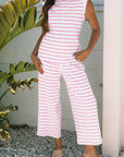 Stripe Top and Pants Set
