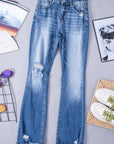 Angelina Distressed Flare Jeans