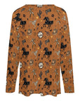 Baha Ranch Western Print Long Sleeve Top