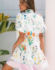 Harlee Floral Short Puff Sleeve Dress