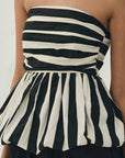 Stripe Bubble Tube Top