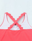 Aleena Scalloped Criss Cross High Waist Bikini