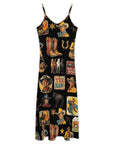 Vintage Cowboy Collage Western Sun Dress
