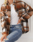 Plaid Flap Pocket Shacket