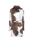 Cowhide Print Women's Western Bath Robe