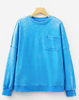 Mineral Wash Reverse Seam Patch Pocket Sweatshirt