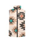 Tan Aztec Puffy Vest