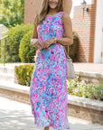 Madalyn Floral Print Sleeveless Maxi Dress