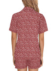 Red Bandana Women's Western Pajama Set