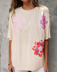 Flower Patchwork Reverse Seam Tee
