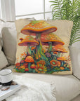 Retro Mushrooms Pillow Case Made in America