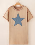 Luz Mineral Wash Star T-Shirt Dress