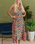 Danielle Boho Floral High Waist Maxi Dress