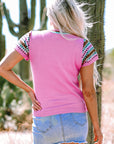 Marina Cap Sleeves Crewneck Sweater