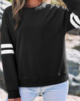 Varsity Stripe Drop Shoulder Sweatshirt