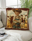Vintage Cowboy Pillow Case Made in America