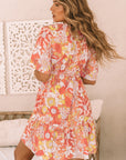 Louise Wide Flutter Sleeve Floral Dress