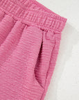 Textured T-Shirt and Shorts Set