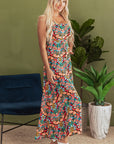 Danielle Boho Floral High Waist Maxi Dress