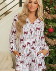 Christmas Deer Shirt and Shorts Lounge Set