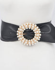 Pearl Round Buckle Plus Size Belt