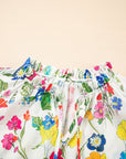 Floral Ruffle Tiered Sleeve Blouse