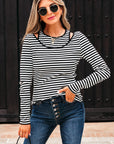 Remi Stripe Double-layer Long Sleeve Top