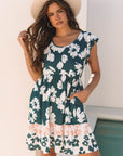 Louise Floral Ruffle Sleeve Dress