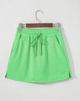 French Terry Drawstring Mini Skort