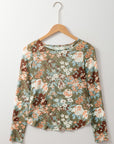 Floral Mesh Long Sleeve Top